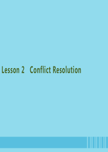 2019-2020学年高中英语 Unit 23 Conflict Lesson 2 Conflict