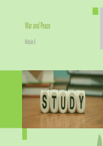 2019-2020学年高中英语 Module 6 War and Peace Period Four