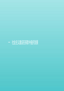 2019-2020学年高中历史 专题三 中国社会主义建设道路的探索 1 社会主义建设在探索中曲折发展