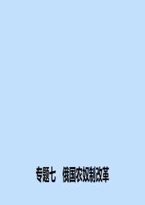 2019-2020学年高中历史 专题七 俄国农奴制改革 第2课 自上而下的改革课件 人民版选修1