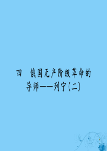 2019-2020学年高中历史 专题5 无产阶级革命家 4 俄国无产阶级革命的导师——列宁（二）课件