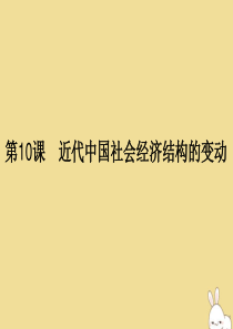 2019-2020学年高中历史 第二单元 工业文明的崛起和对中国的冲击 第10课 近代中国社会经济结