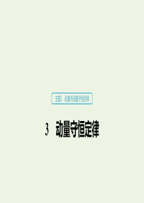 2019-2020学年高考物理 主题1 动量与动量守恒定律 3 动量守恒定律课件（必修1）