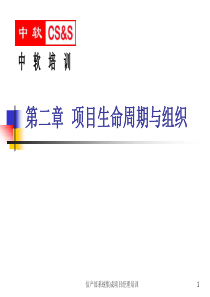 项目管理中级(PMBOK2004)讲义_2_项目生命周期与组织