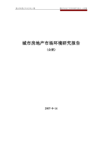 安徽省合肥市城市房地产市场环境研究报告-39DOC