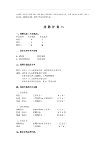 一份超级经典实用的招聘计划书（改改就能用）