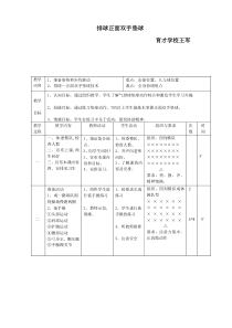 正面双手垫球教案