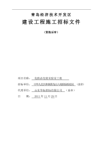 检验检疫局危险品实验室施工招标文件