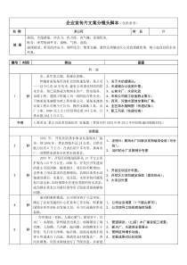 企业宣传片文案分镜头脚本