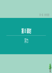 （山西专版）2020中考物理复习方案 第一篇 教材梳理 第08课时 浮力课件