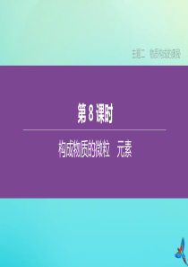 （山西专版）2020中考化学复习方案 主题二 物质构成的奥秘 第08课时 构成物质的微粒 元素课件