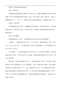 西门子S的基本数据类型