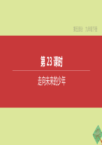 （全国版）2020中考道德与法治复习方案 第五部分 九年级下册 第23课时 走向未来的少年课件