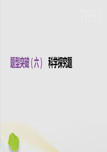 （全国版）2019版中考化学复习 题型突破（六）科学探究题课件