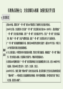 （鲁京津）2020版高考政治总复习 长效热点讲座（七）文化结缘民心相通 加强交流互学互鉴课件