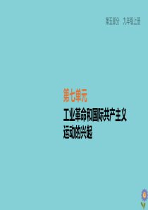 （柳州专版）2020版中考历史夺分复习 第05部分 九上 第07单元 工业革命和国际共产主义运动的兴