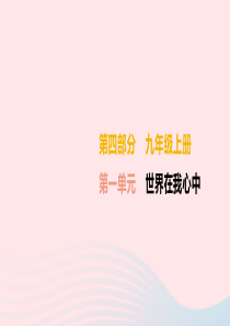 （柳州专版）2019年中考道德与法治一轮复习 九上 第01单元 世界在我心中考点课件 湘师大版