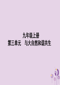 （聊城专版）2019年中考道德与法治总复习 九上 第三单元 与大自然和谐共生课件