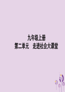 （聊城专版）2019年中考道德与法治总复习 九上 第二单元 走进社会大课堂课件