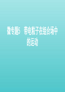 （课标通用版）2020版高考物理总复习 第九章 03 微专题5 带电粒子在组合场中的运动课件