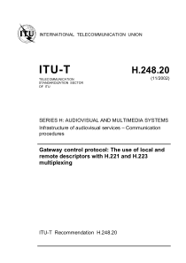 ITU-T H.248.20 (11 2002) (英) Gateway control proto