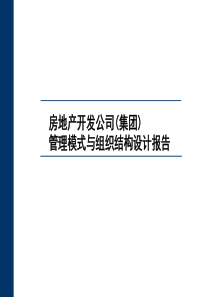 房地产公司管理模式与组织结构设计报告1026372572