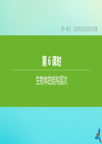 （江西专版）2020中考生物复习方案 第一单元 生物体的结构和生物圈 第06课时 生物体的结构层次课