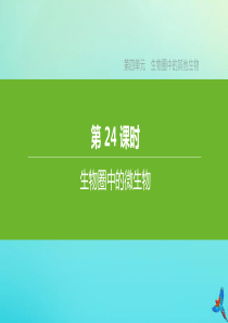 （江西专版）2020中考生物复习方案 第四单元 生物圈中的其他生物 第24课时 生物圈中的微生物课件