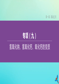 （江西专版）2020中考化学复习方案 专项09 氢氧化钠、氢氧化钙、氧化钙的变质课件