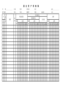 固定资产明细账模板