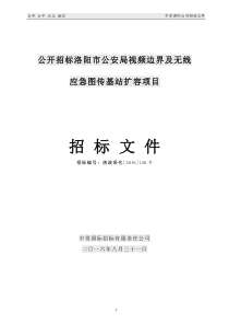 洛阳市公安局基站扩容项目招标文件(终稿)