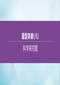 （江苏专版）2020中考化学复习方案 题型突破08 科学探究题课件