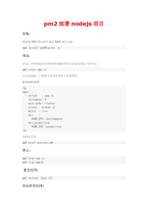 pm2部署nodejs项目