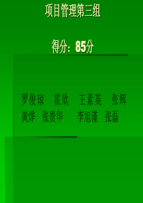 项目管理第三组