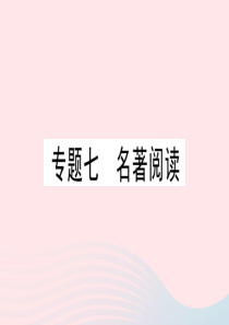 （黄冈专版）2020春八年级语文下册 期末专题复习七 名著阅读习题课件 新人教版