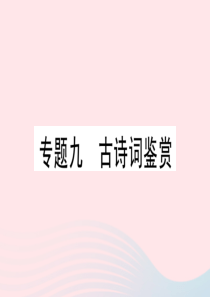 （黄冈专版）2020春八年级语文下册 期末专题复习九 古诗词鉴赏习题课件 新人教版