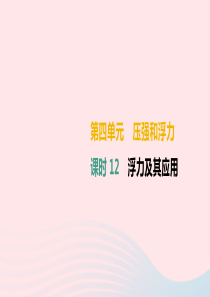 （湖南专用）2019中考物理高分一轮 单元12 浮力及其应用课件