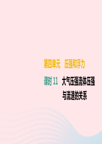 （湖南专用）2019中考物理高分一轮 单元11 大气压强 流体压强与流速的关系课件