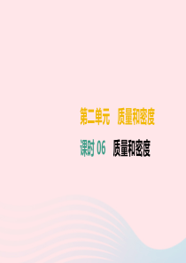 （湖南专用）2019中考物理高分一轮 单元06 质量和密度课件