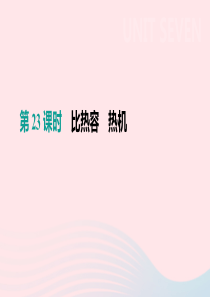 （呼和浩特专用）2019中考物理高分一轮 第23单元 比热容 热机课件