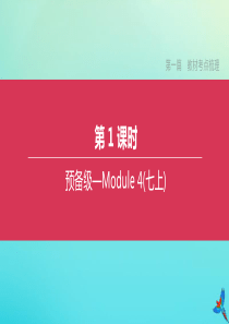 （呼和浩特专版）2020中考英语复习方案 第一篇 教材考点梳理 第01课时 预备级-Module 4