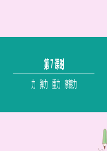 （呼和浩特专版）2020中考物理复习方案 第07课时 力 弹力 重力 摩擦力课件