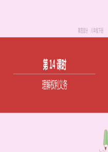 （呼和浩特专版）2020中考道德与法治复习方案 第四部分 八年级下册 第14课时 理解权利义务课件