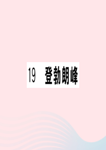 （河南专版）2020春八年级语文下册 第五单元 19 登勃朗峰习题课件 新人教版