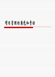 项目管理的角色和责任（PPT38页)