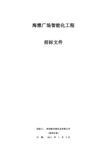 海雅广场智能化工程招标文件