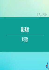 （河北专版）2020中考物理复习方案 第一单元 声现象 第01课时 声现象课件