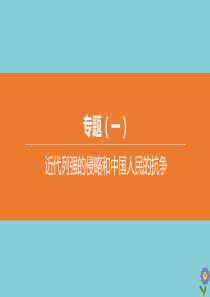 （河北专版）2020中考历史复习方案 专题01 近代列强的侵略和中国人民的抗争课件