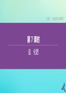 （河北专版）2020中考化学复习方案 主题一 身边的化学物质 第07课时 盐 化肥课件