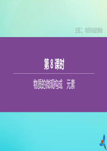 （河北专版）2020中考化学复习方案 主题二 物质构成的奥秘 第08课时 物质的微观构成 元素课件